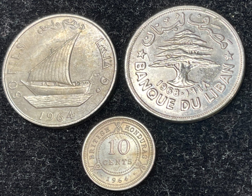 Foreign 3 Coins Lot Excellent Condition