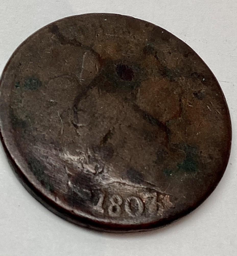 1807/6 Draped Bust Large Cent - Pointed 1