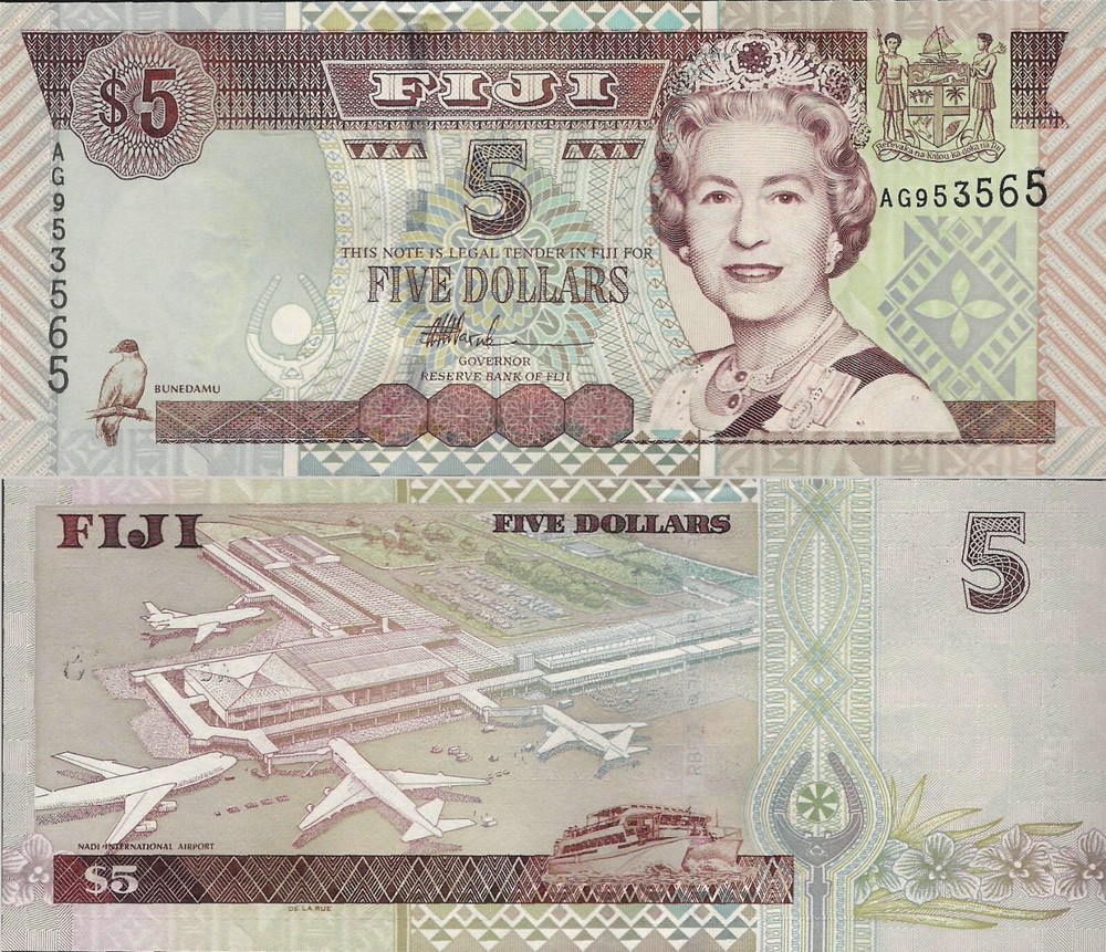 Fiji 2002 - 5 dollars - Pick 105 UNC