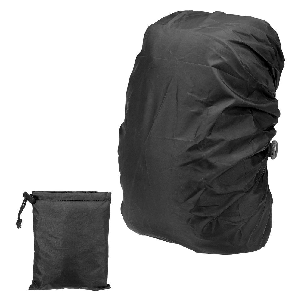 40-50L Backpack Rain Cover with Drawstring Bag, L, Black