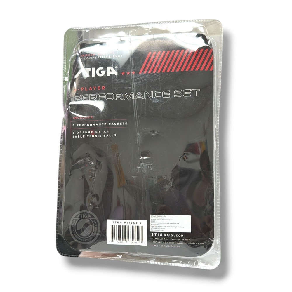 *Stiga 2-Player Ping Pong Performance Set -New Sealed-