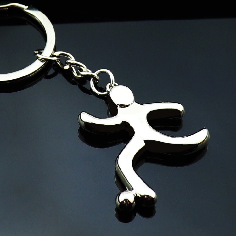 zinc alloy creative soccer player keychain