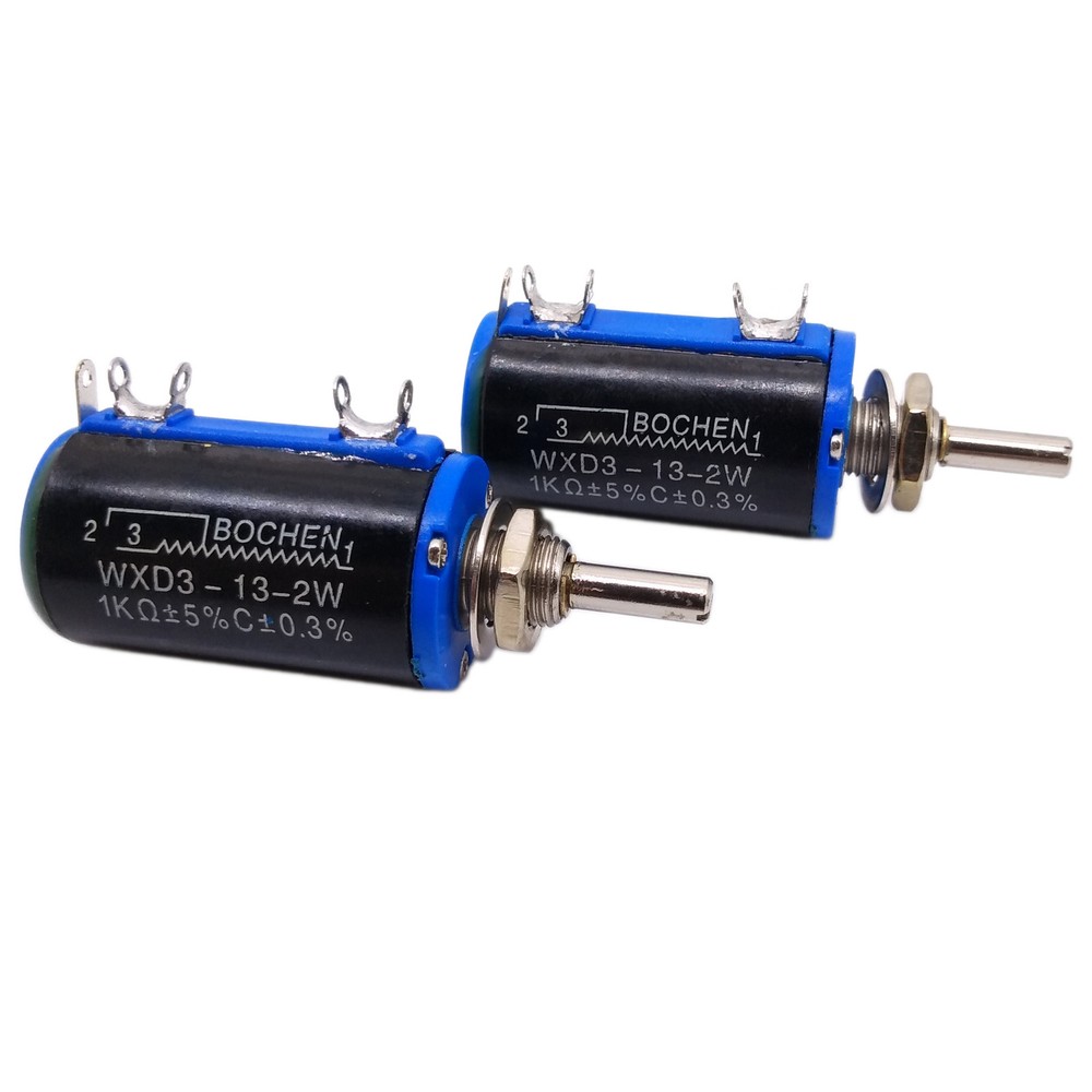2x 1K ohm WXD3-13 Rotary Multi-turn Wirewound Precision Potentiometer