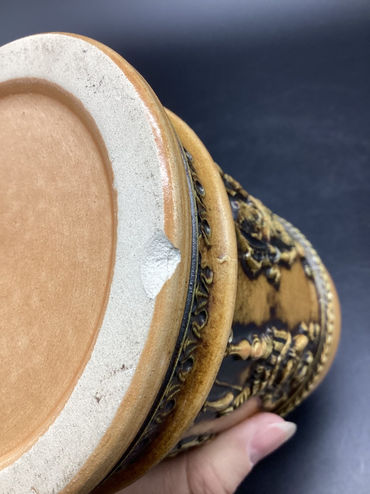 Vintage Gerz Stoneware W.Germany Beer Stein/Mug w/Men in Armor