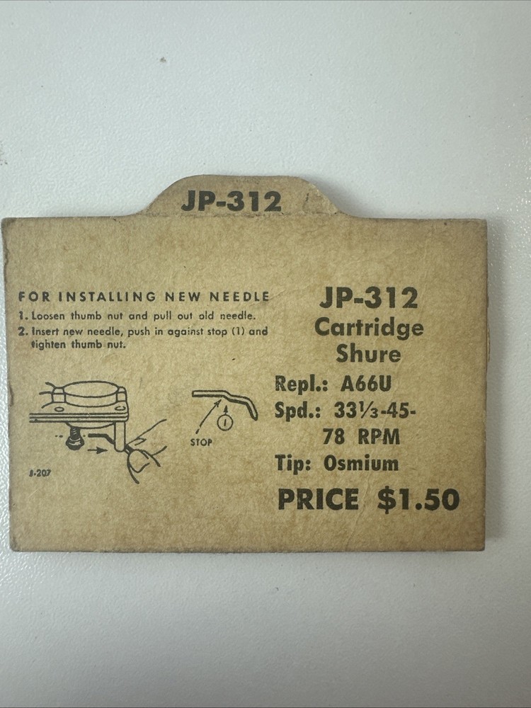 JP-312 Jensen Hi-Fi Replacement Needle, NOS