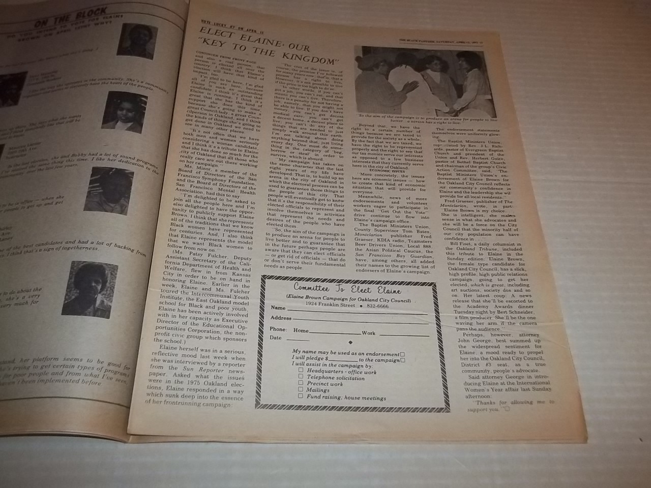 Black Panther Newspaper April 5, 1975 George Jackson, Huey P. Newton VG+