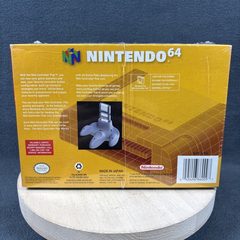 Nintendo 64 - N64 Controller Pak / Memory Card - New/Sealed w/ Box Protector