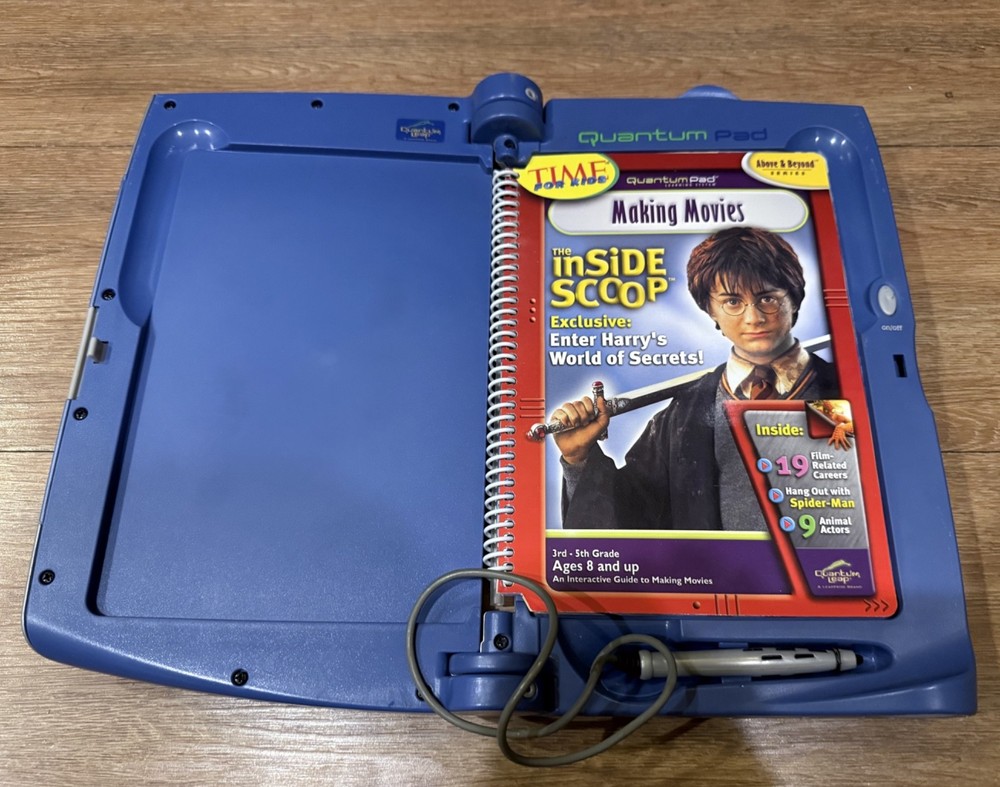 LeapFrog Quantum Pad Interactive Learning System w/ Stylus + Harry Potter Book