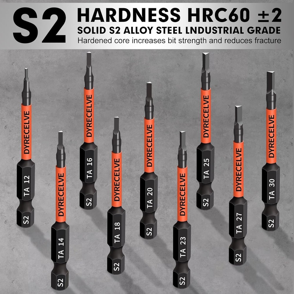 10-Pack Triangle Screwdriver Set - Premium S2 Steel Triangle Bit Set