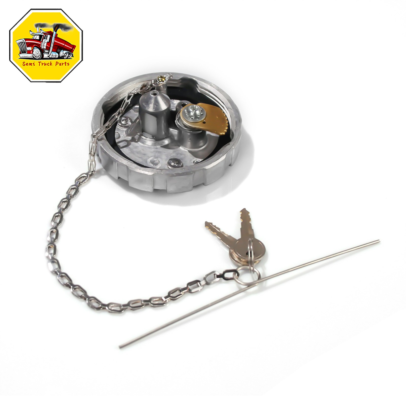 2x Locking Fuel Cap Fits Kenworth Peterbilt Freightliner Western Star SNV431089