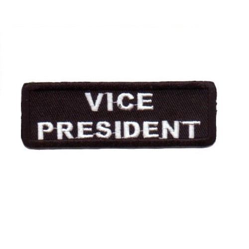 VICE PRESIDENT PATCH WHIT ON BLACK