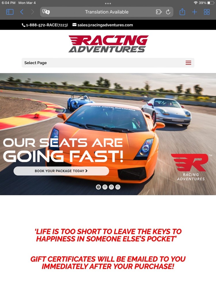 Racing Adventures Git Certificate