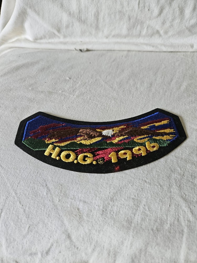1996 HOG Harley Owners Group Embroidered Rocker Patch