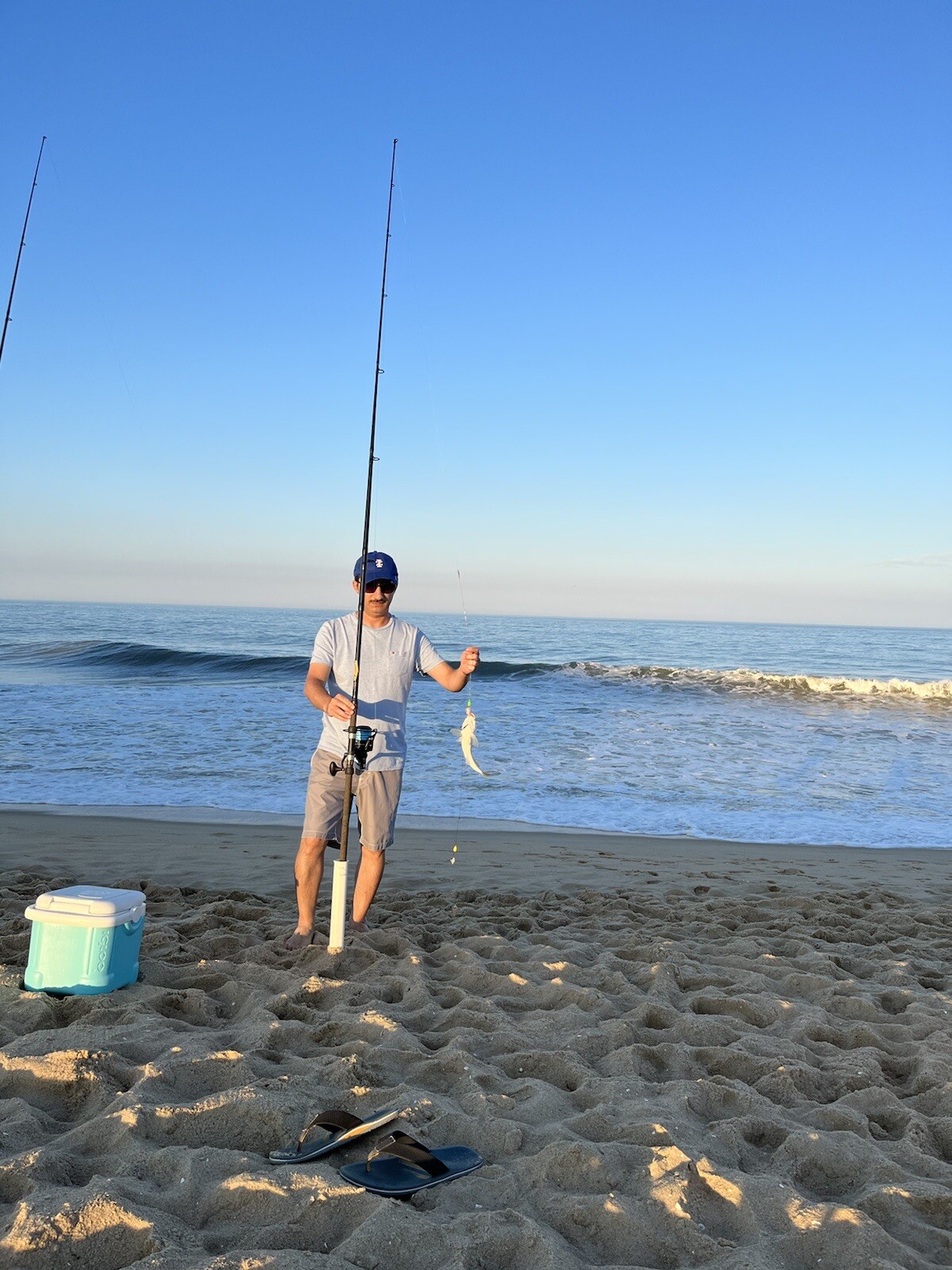 hi - low Pompano rig # 2/0 circle hook 30 lb camo monofilament (4 Rigs)