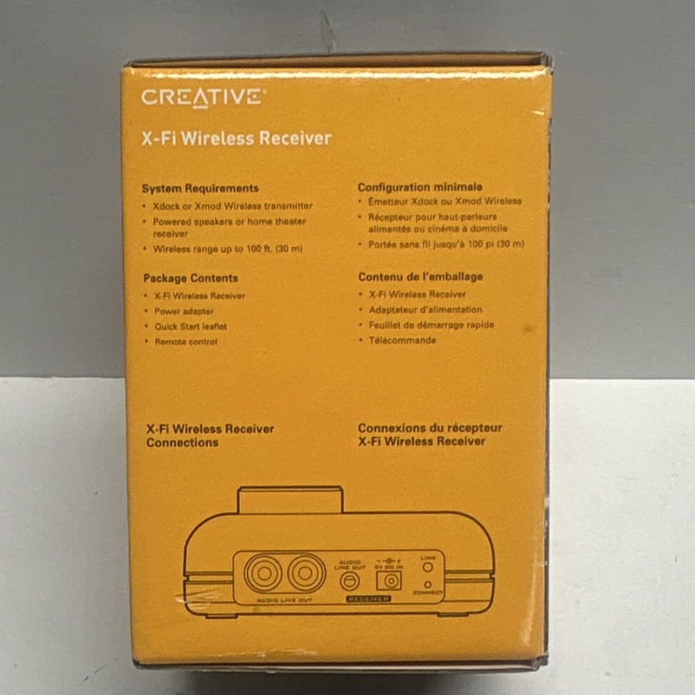 Creative X-Fi Wireless Receiver SB0840EF Remote 100ft Range for Xdock Xmod