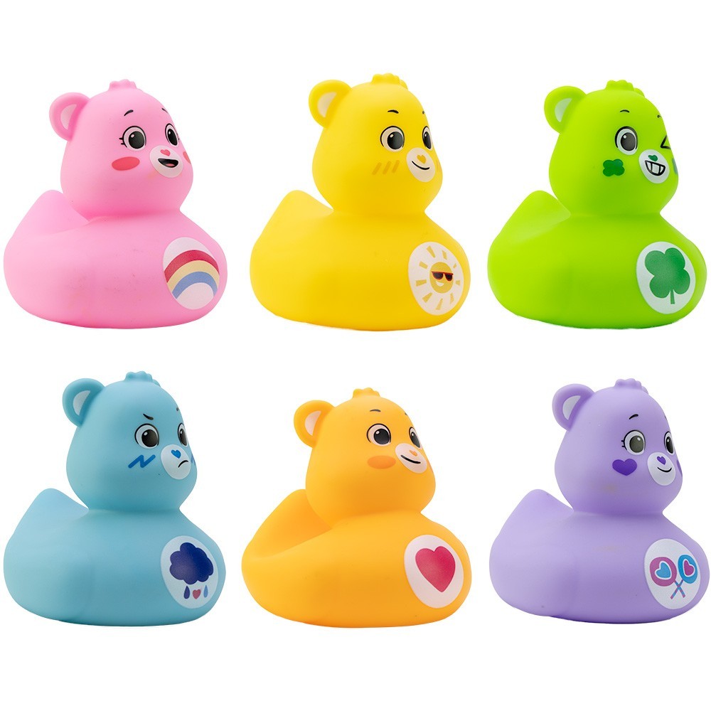 6" Care Bear Rubber Ducks- Funshine, Tenderheart, Care, Share, Grumpy, Good Luck