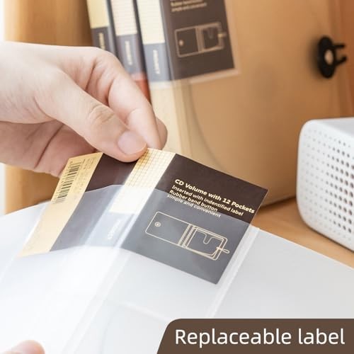 CD Case, 1Capacity CD/DVD Case Holders Wallet Hard Plastic 2 Translucent White