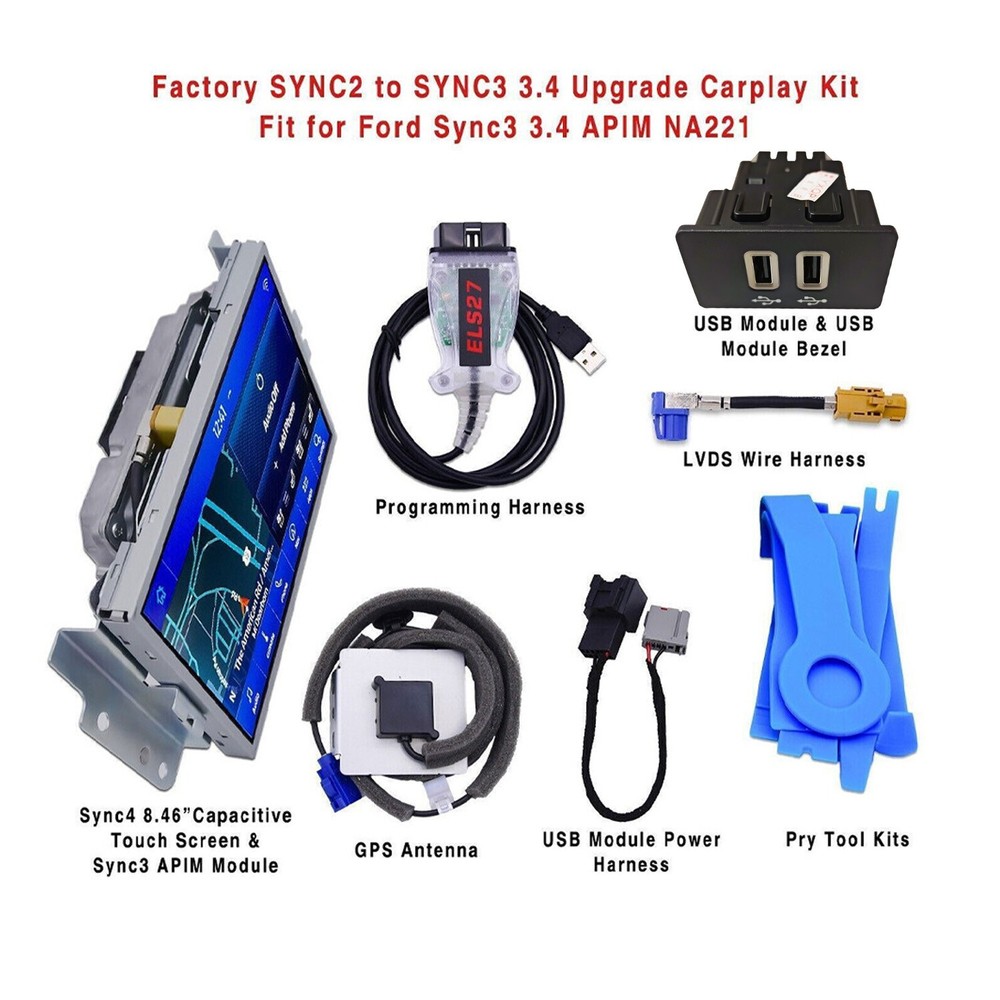 Factory SYNC 2 to SYNC 3 3.4 Upgrade Kit Fit for Ford Sync3 APIM Module Carplay