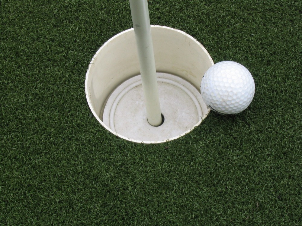 Golf Practice Putting Green Flagstick - 33" Marker, Solid Blue Jr. Flag