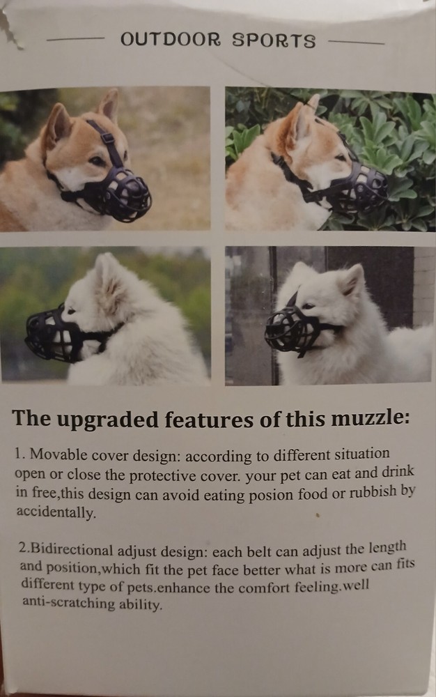 New Upgraded Dog Muzzle XXL