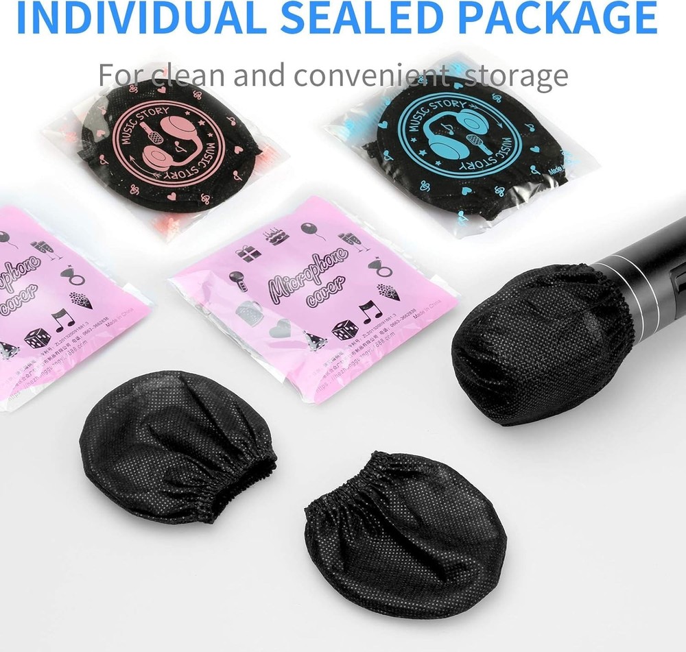Sanitary Microphone Cover 400 Pack Black