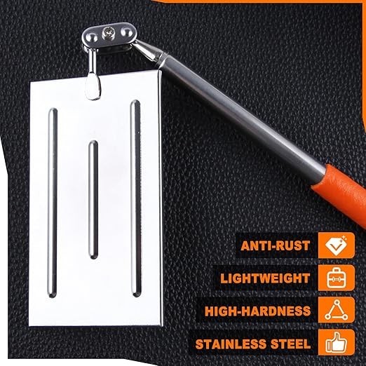 Telescoping Auto Inspection Mirror 360° Swivel Head Rectangular 19.5"-Orange