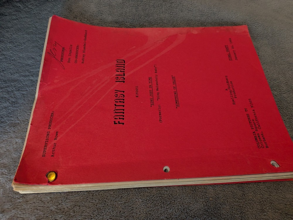 Fantasy Island Unknown Episode Script Tv Show 1984