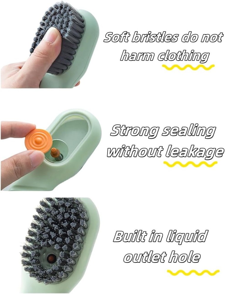 luvilly2Pack Multifunctional Laundry Brushes, Cleaning Brush with Soap Dispenser