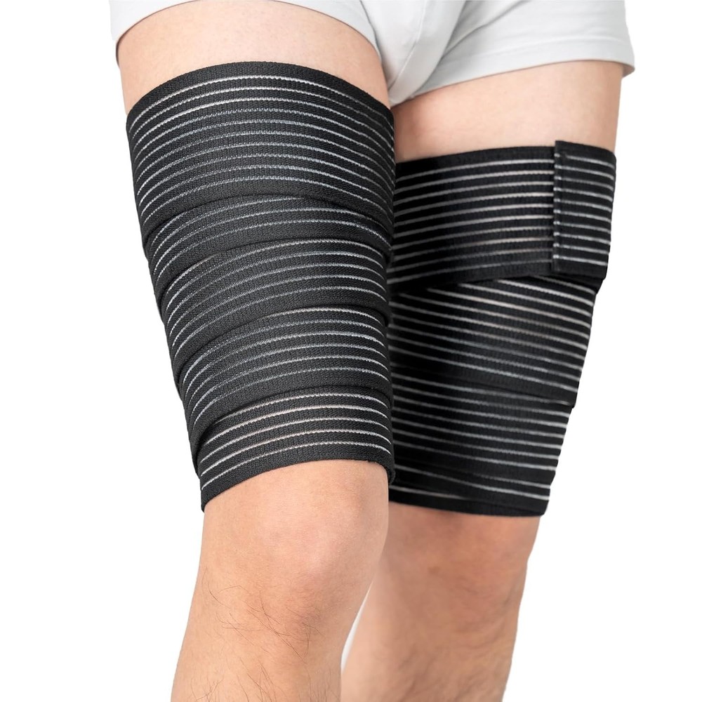 Adjustable 2 Pcs Thigh & Hamstring Compression Sleeves for Active Recovery