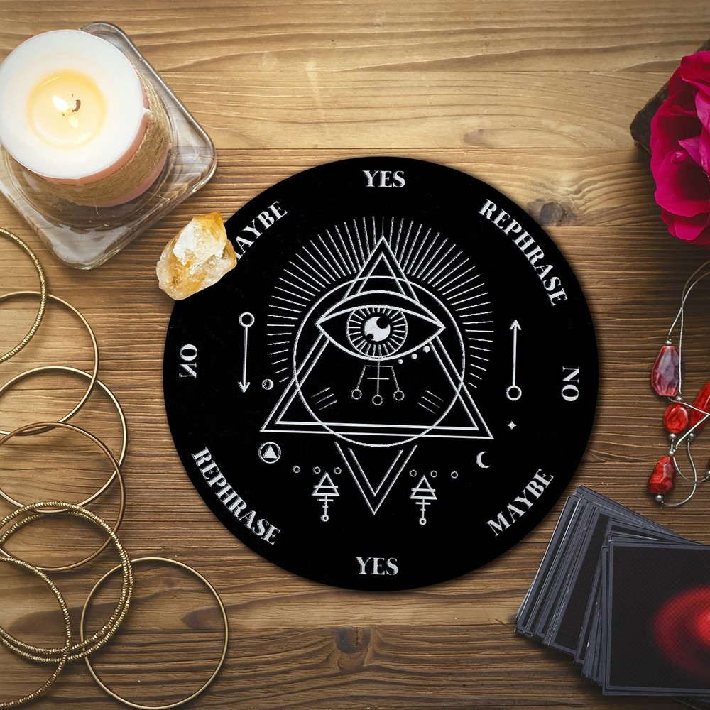Pendulum Board Set Wooden Dowsing Divination Board Metaphysical Message with