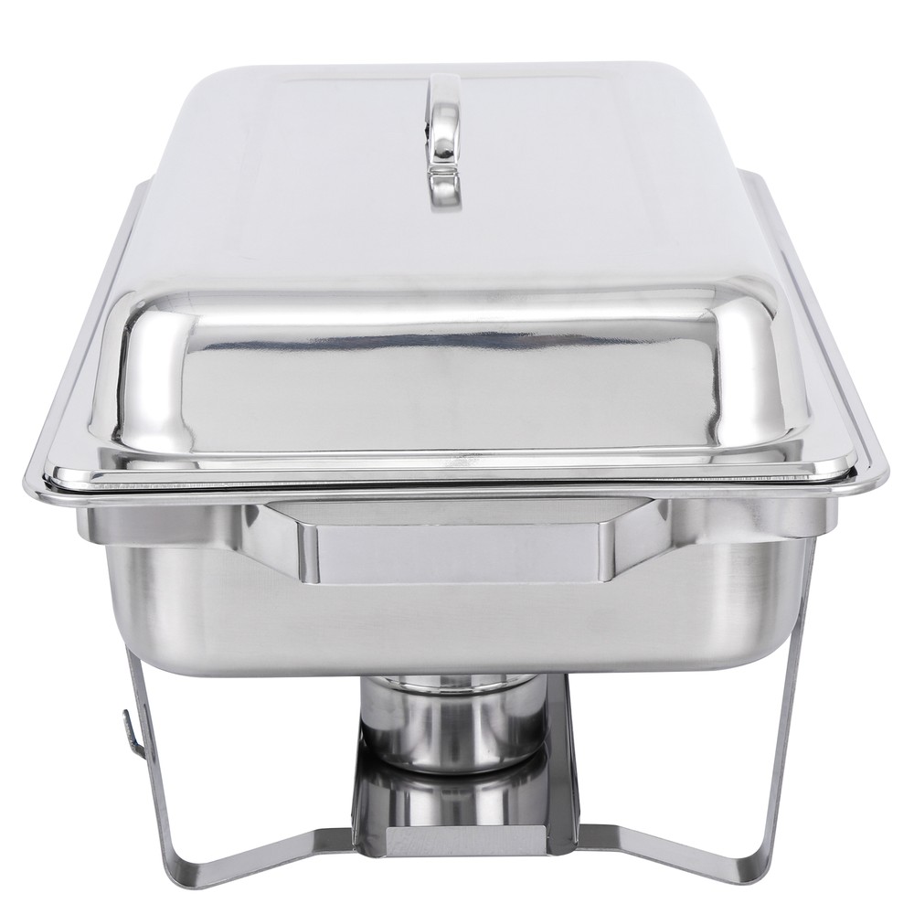8Pack 8 Quart Stainless Steel Rectangular Chafing Dish Full Size Buffet Catering