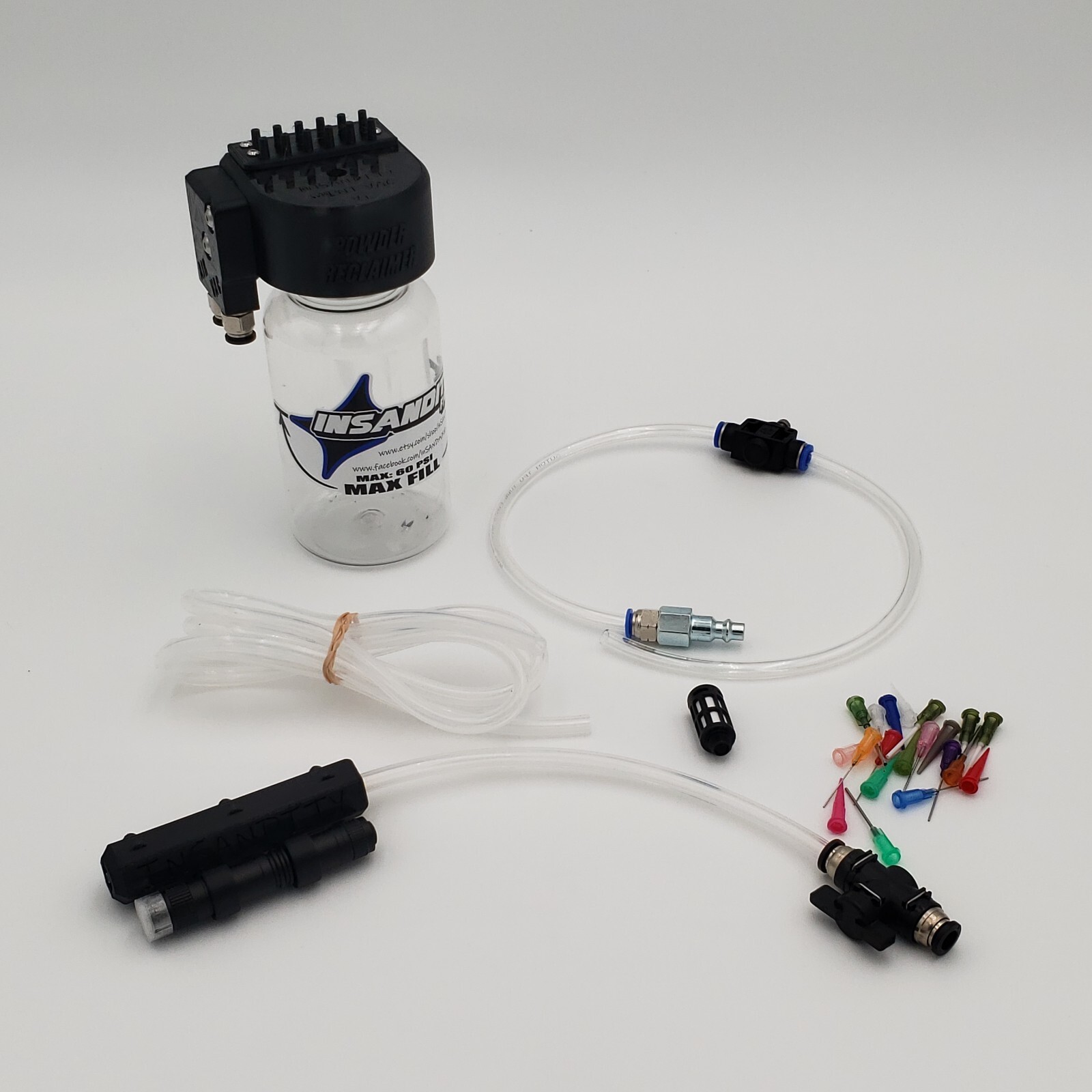 Pneumatic Micro Vacuum for Powder Coating - Easily Remove Powder! Two Tone Wheel