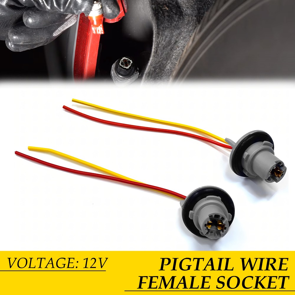 2X T10 194 921 Bulb Socket Dome Side Marker Light Harness Wire Plug Connectors