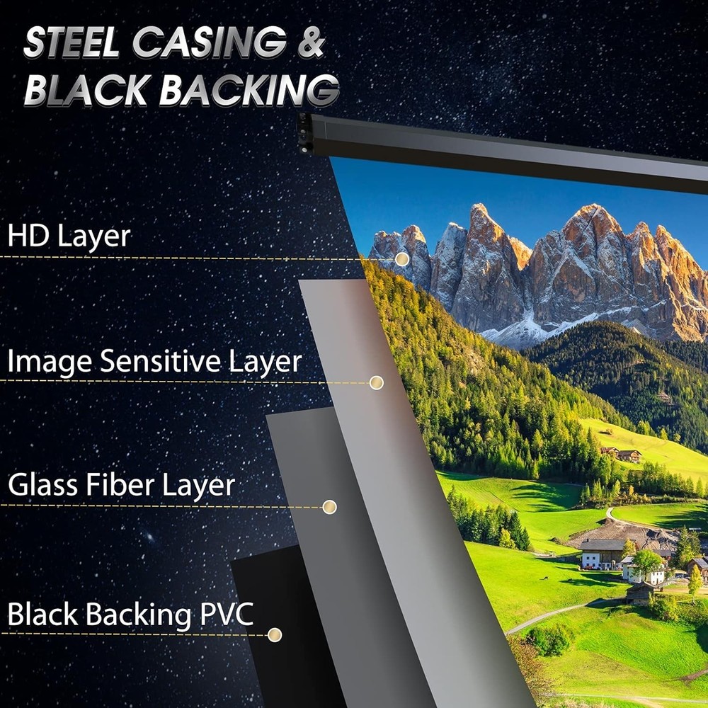 Electric Projector Screen 120 inch - Remote Control Included