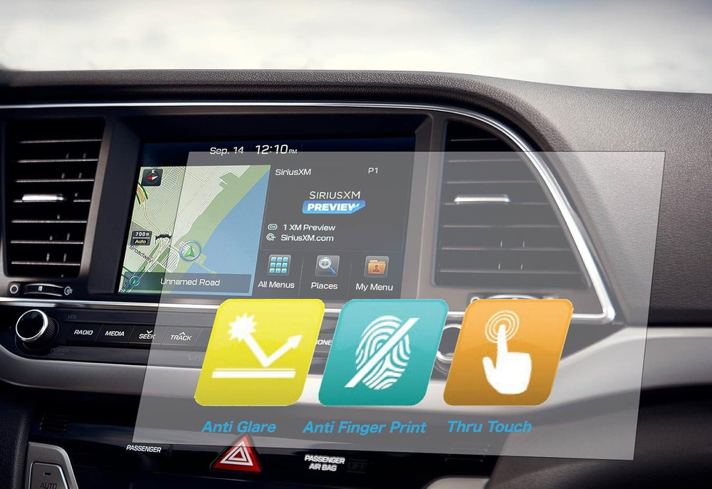 Universal Trimmable Screen Protector for All Scion Navigation (3-Pack), Anti-Gla