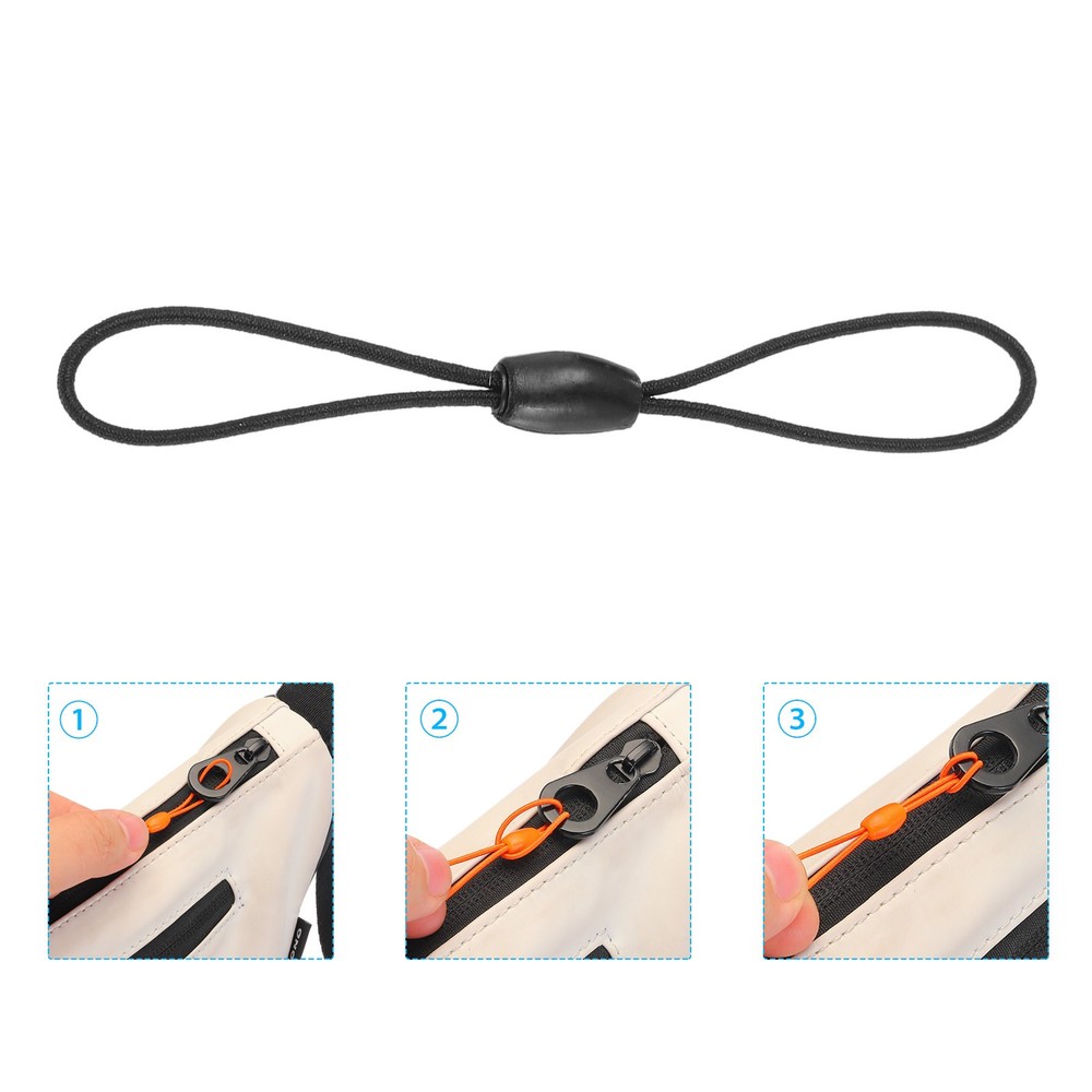 10 Pcs Zipper Pulls Replacement for Backpack Zipper Pulls Tab Cord, Black