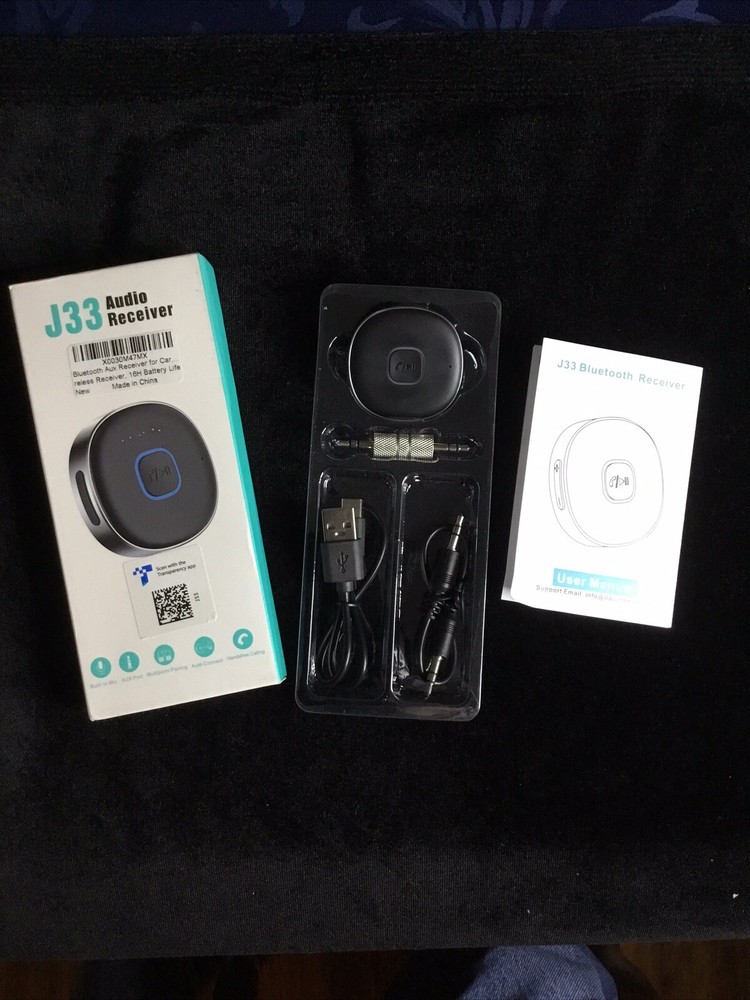 Bluetooth 5.3 Receiver Pair 2 Devices Aux Receiver 3.5mm Battery 16 Hours Mic….