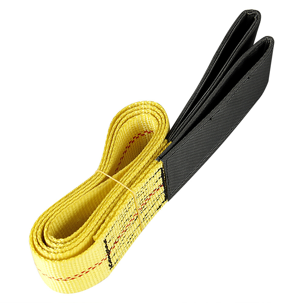 6' x 2" Heavy Duty Nylon Web Flat Lifting Sling Tow Straps Polyester Loop Ends