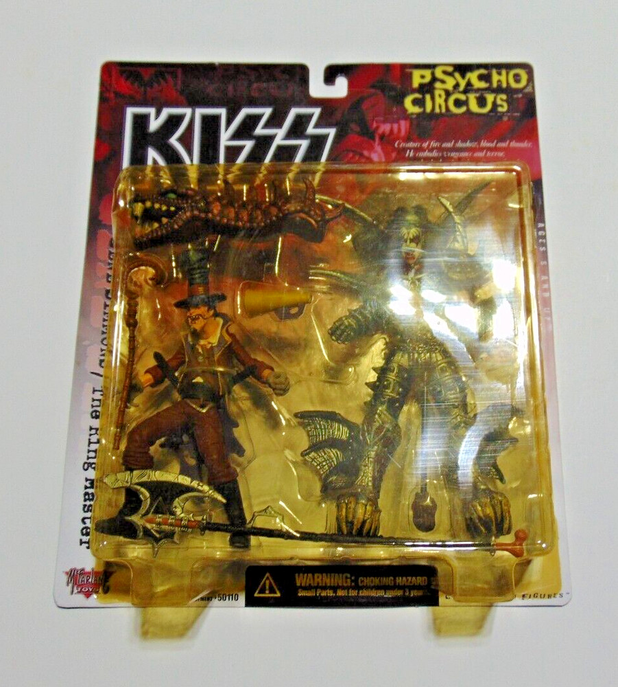 New KISS Psycho Circus Figures NRFB Gene Simmons Discolored Plastic Shell