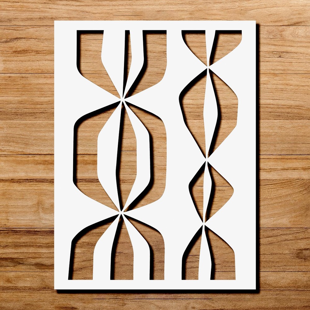 Abstract Symmetrical Pattern Design Stencil for Creative Projects - StencilAir