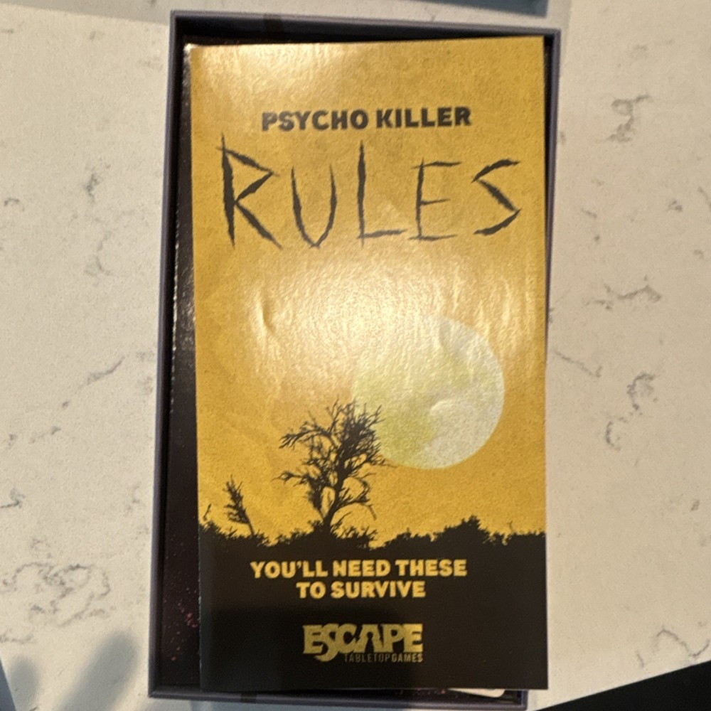 Psycho Killer Card Game with expansion, horror game
