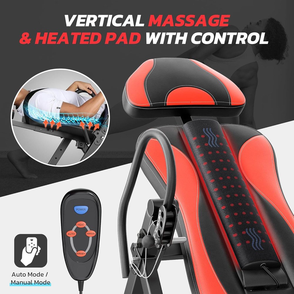 YOLEO Gravity Inversion Table for Back Pain Relief 2026 New Inversion Table W/He