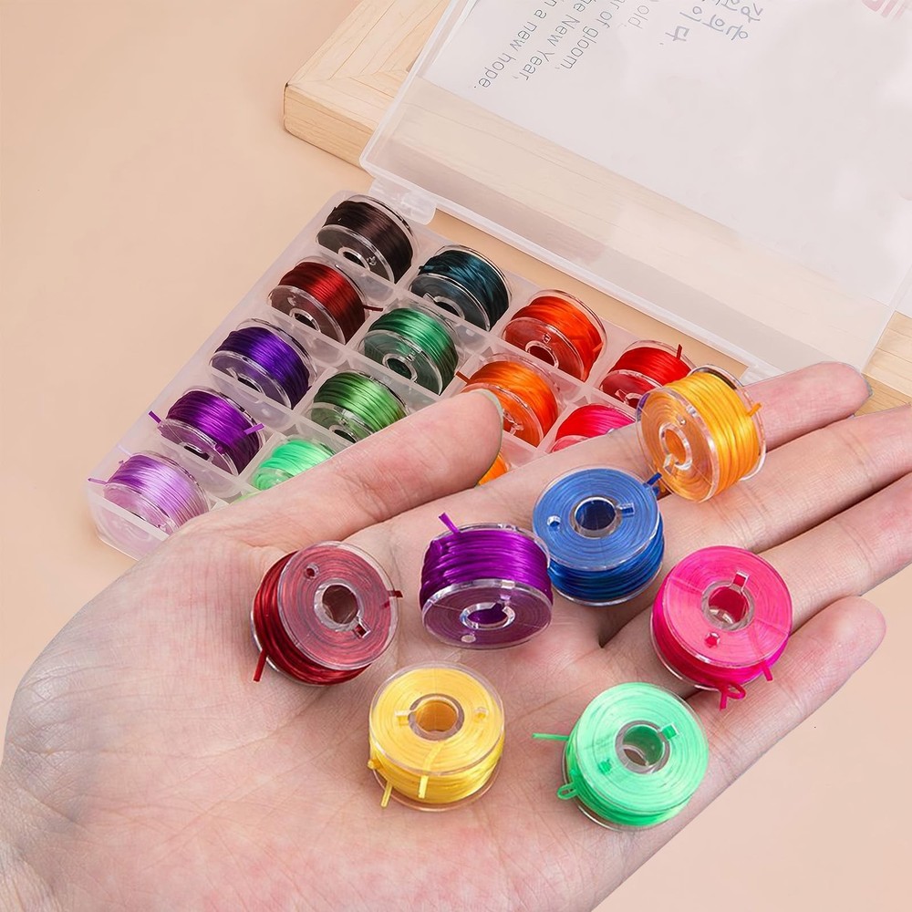 25 Colors 0.8mm Elastic String Cord for Bracelets, 25