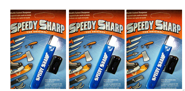 "The Original" Speedy Sharp Carbide Sharpener, Knife Sharpener, blue (3 pack)