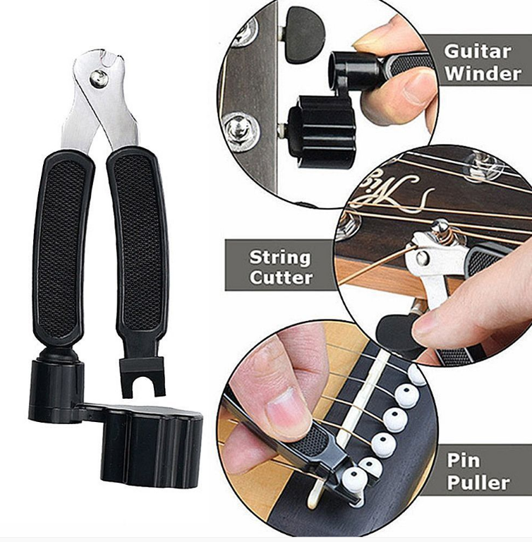 3 in1 Guitar String Waves String Winder Cutter Pin Puller Multi-functions Tool