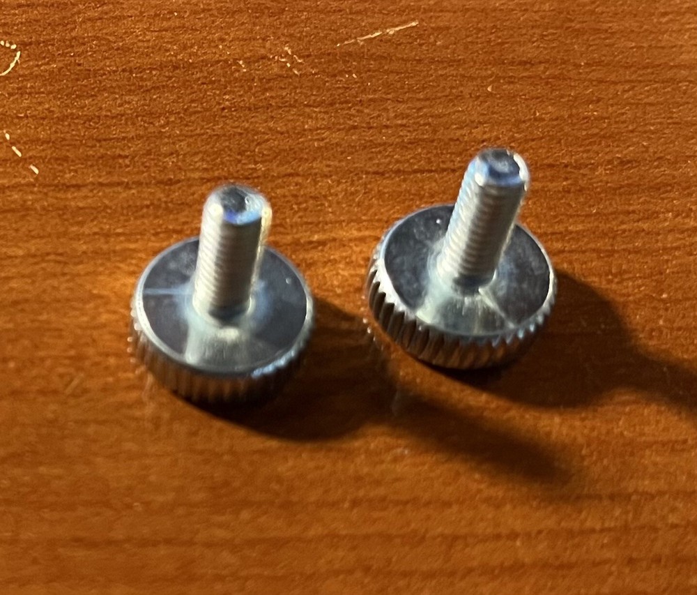M5 (5 MM) CB Radio Mounting Bracket Knobs - Silver - Qty 2 (pair)