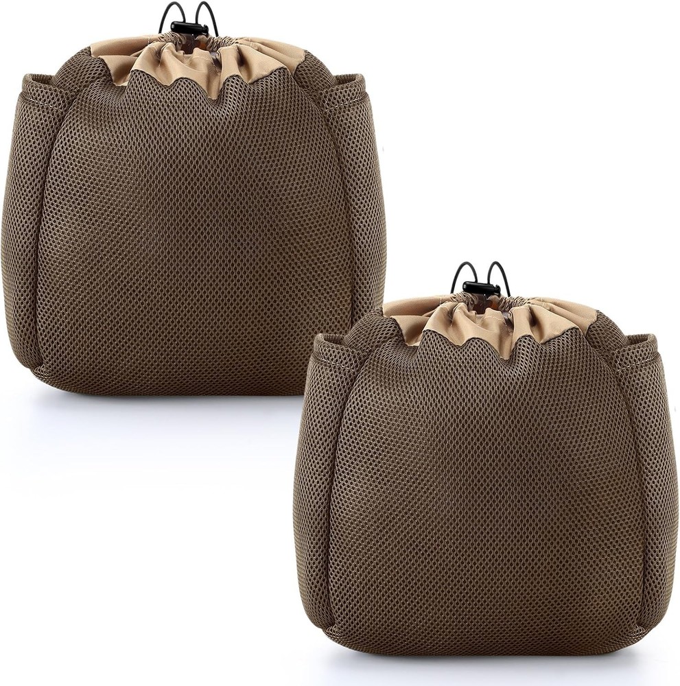 2 Pcs Saddle Hunting Dump Bag Saddle Pouches with Drawstring Closure Mesh Bag...