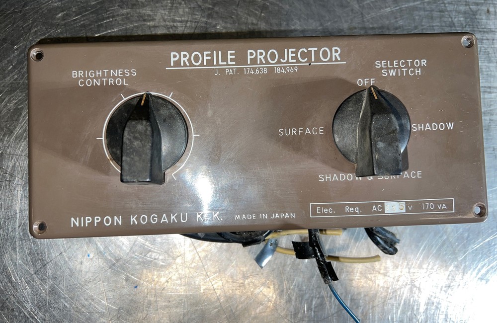 Nikon Profile Projector Model 6C Control Panel