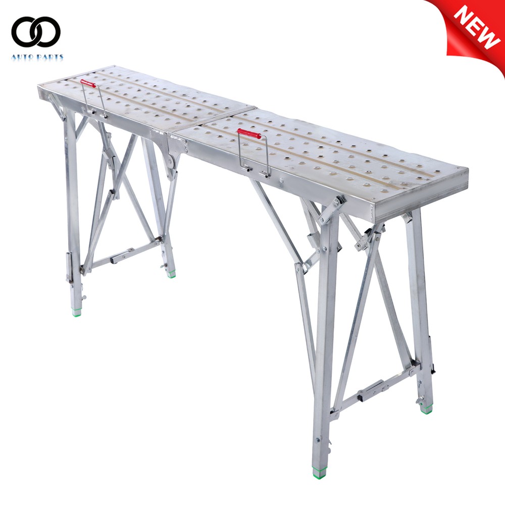 Scaffolding, Adjustable Height Work Platform Scaffold Tower Ladder Stool 1.6M