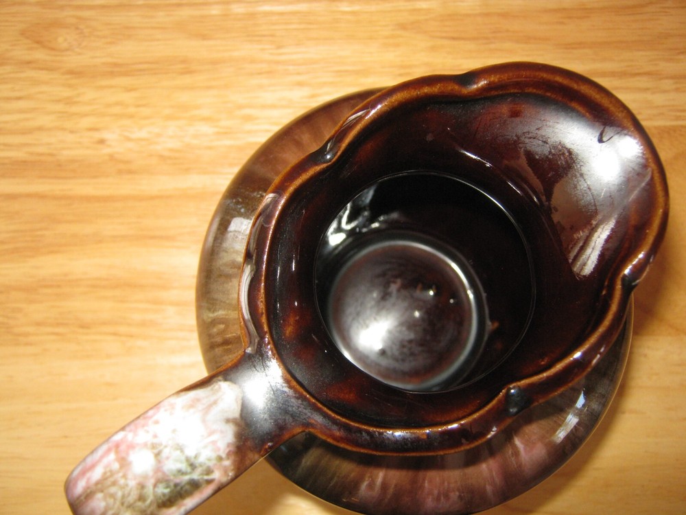 Hand Painted Drip Glaze Multicolored Pitcher & Bowl Set
